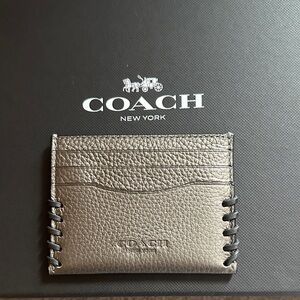 Coach Men's Metallic Leather Card Holder